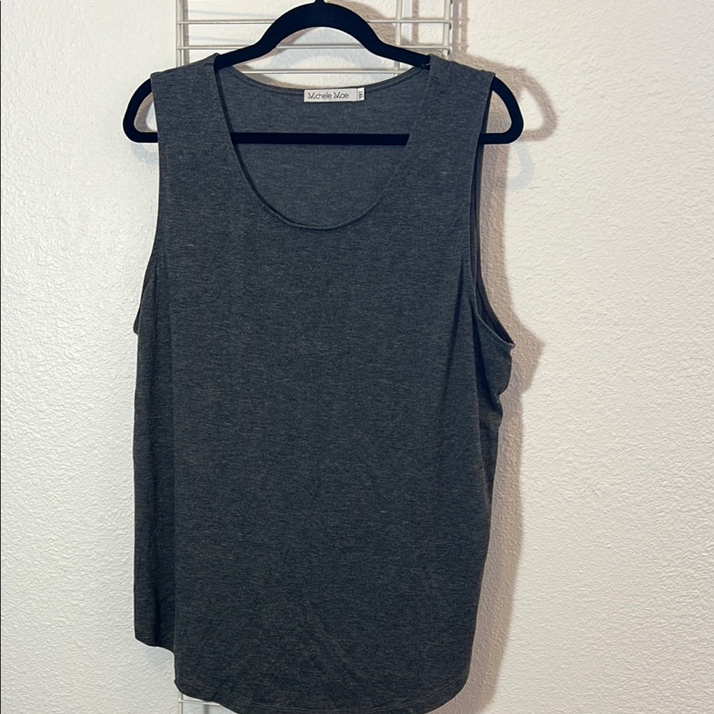 Michelle Mae Gray Sleeveless Tank Top